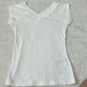 ‼️2/$30‼️NWOT Urban outfitters BDG Cap Sleeves V neck Shirt in White